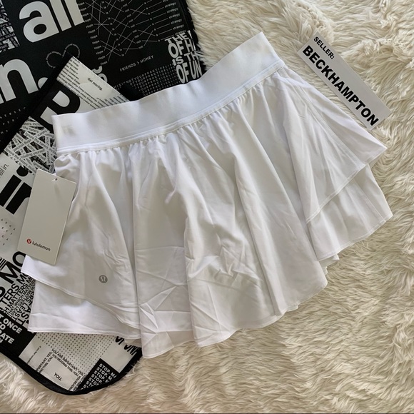lululemon athletica Dresses & Skirts - ❌SOLD❌Lululemon Court Rival High Rise Skirt WHT
